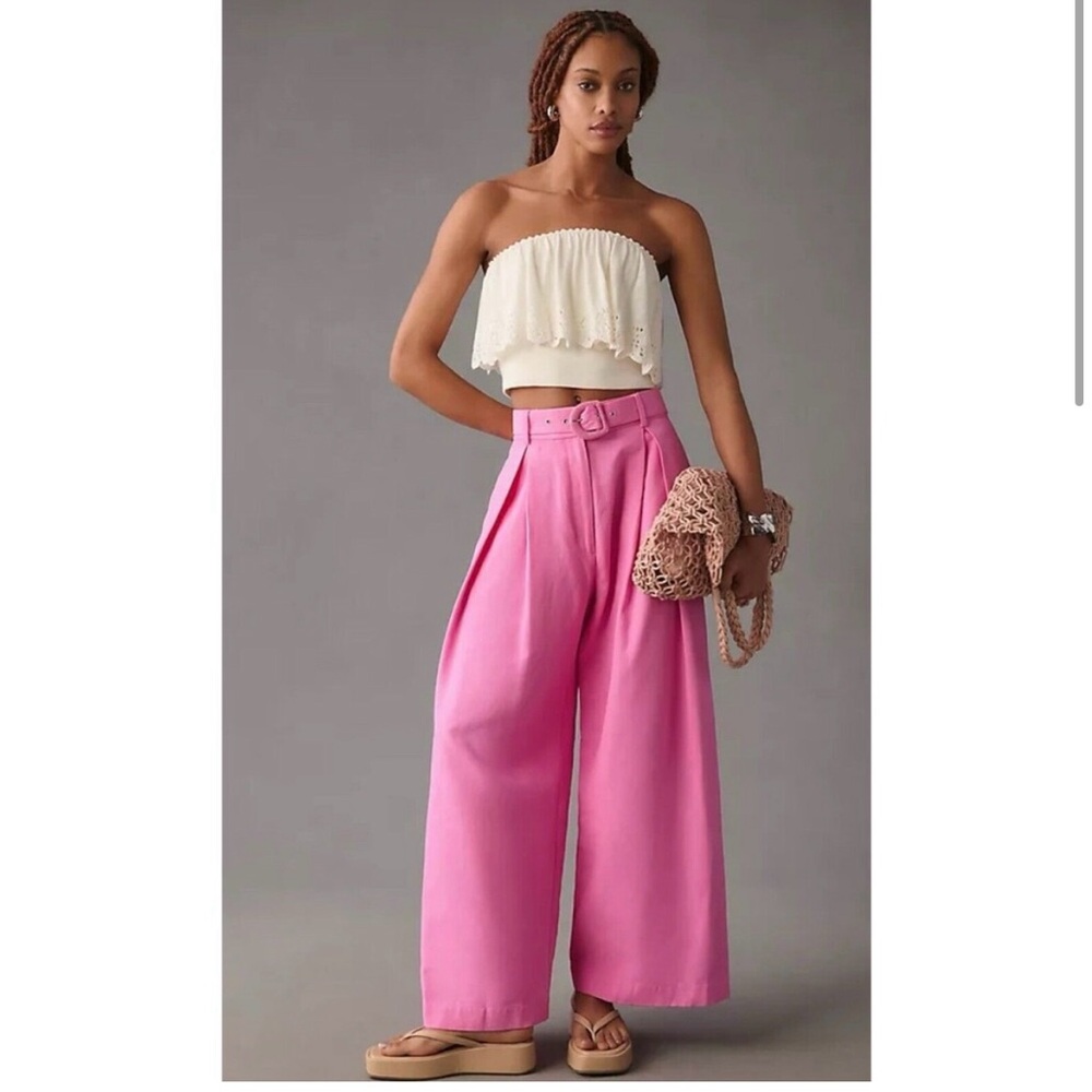 FARM Rio Vibrant Pink Wide-Leg Pants